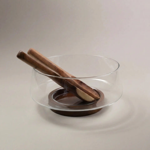 Wooden Base Salad Bowl