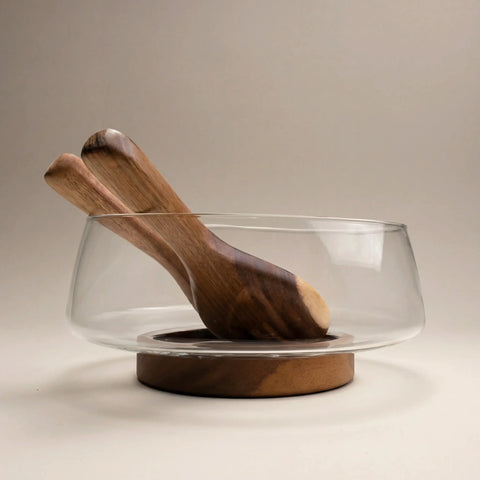 Wooden Base Salad Bowl