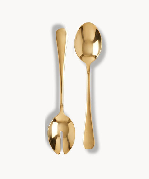Salad Serve Set, Gold