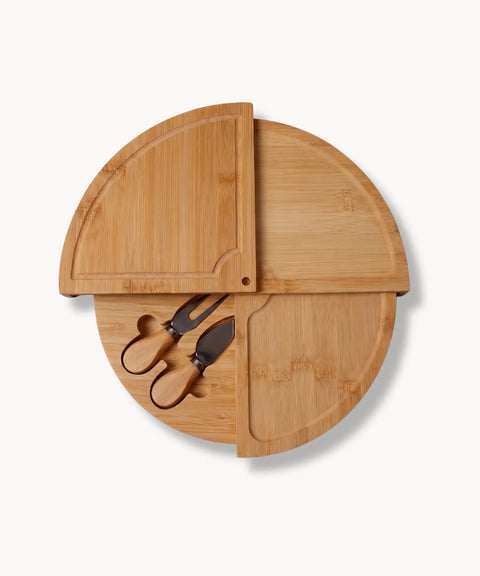 Rotating Bamboo Cheese Board