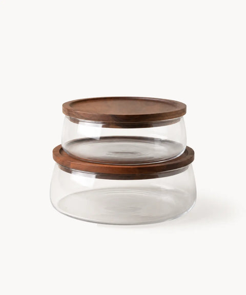 Double Serve Glass Tray