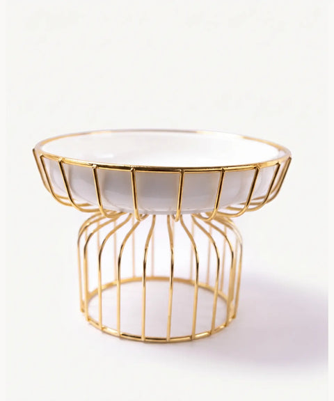 Aureo White Ceramic Tray - Tall