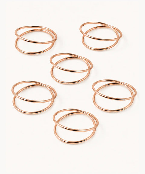 Loop Napkin Ring, Rose Gold, 6 pieces