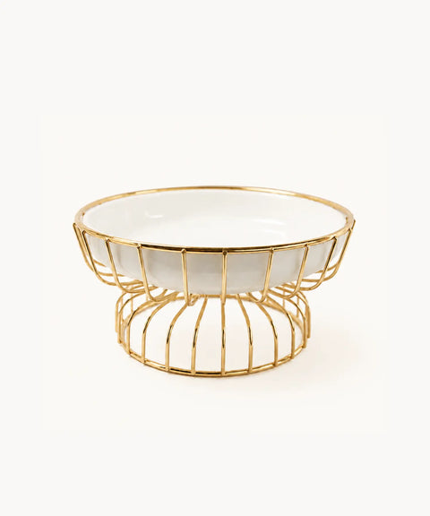 Aureo White Ceramic Tray - Short