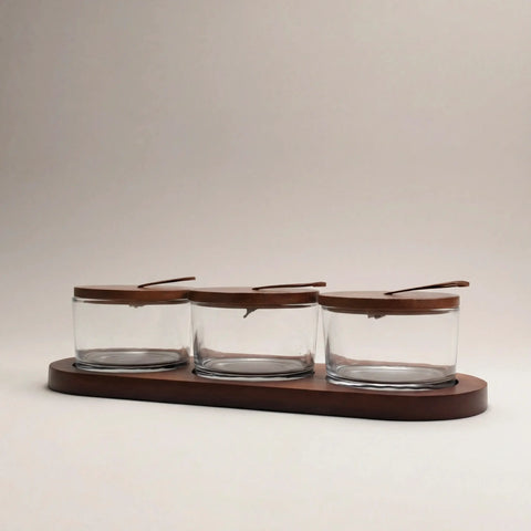 Walnut Serve Set, Three Pieces