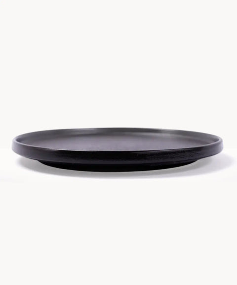 Nocturne Black Ceramic Plate, 12 Pieces