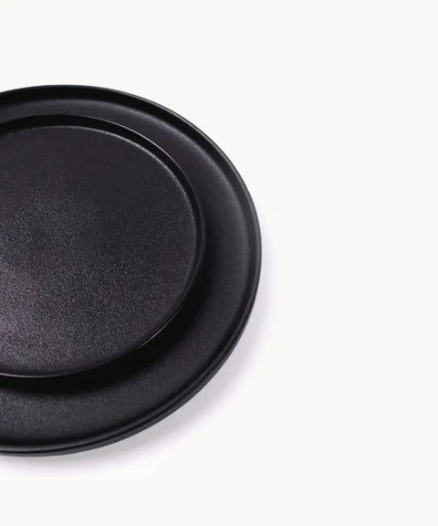 Nocturne Black Ceramic Plate, 12 Pieces