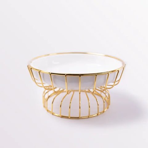 Aureo White Ceramic Tray - Short