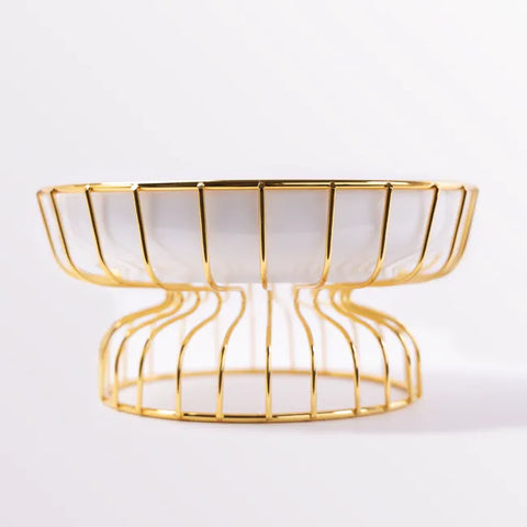 Aureo White Ceramic Tray - Short