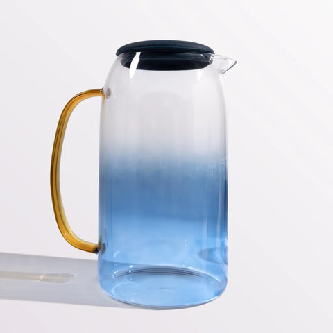 Azure Glass Pitcher &amp; Tumblers