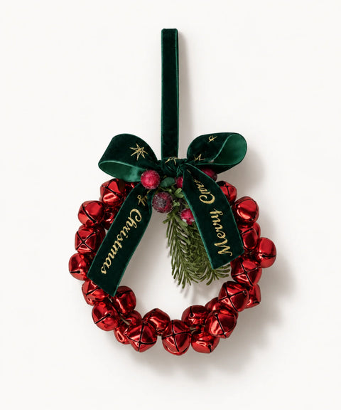 Bell Wreath Ornament, Red, Large