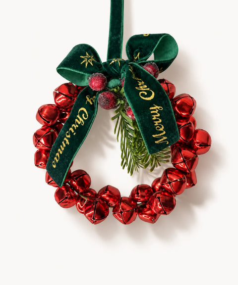 Bell Wreath Ornament, Red, Large