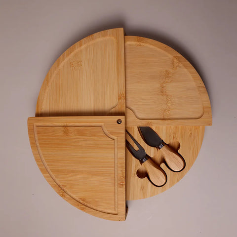 Rotating Bamboo Cheese Board