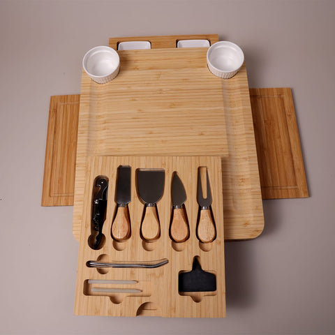 Bamboo Cheese Board Set