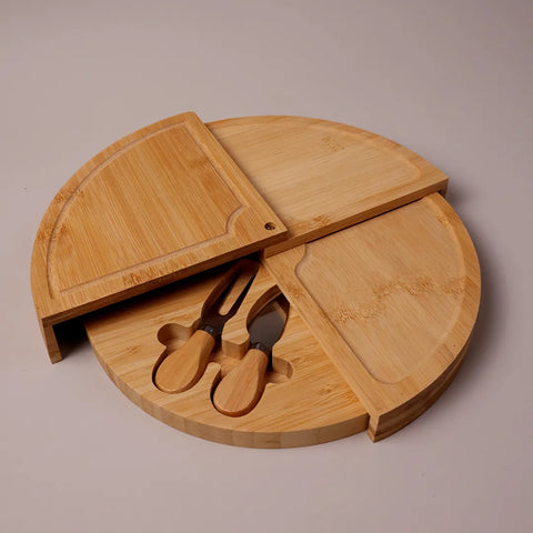 Rotating Bamboo Cheese Board