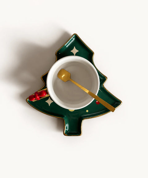 Christmas Mug & Plate, Holly