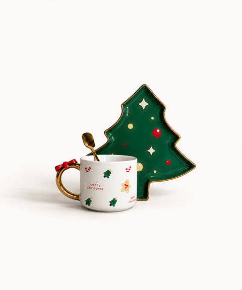 Christmas Mug & Plate, Holly