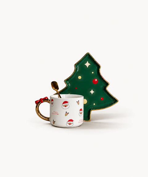 Christmas Mug & Plate, Santa