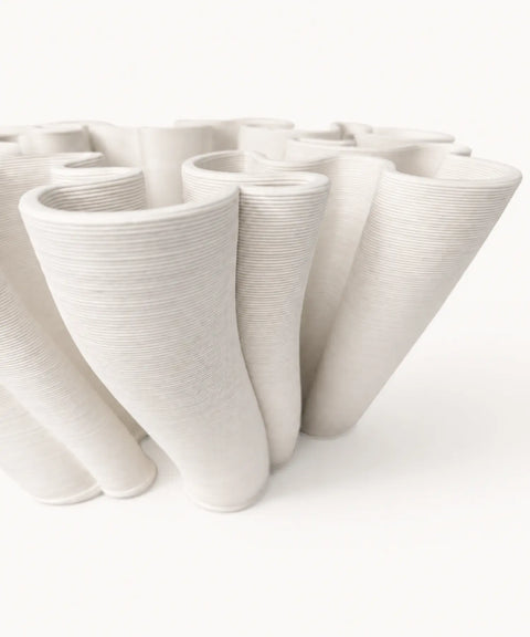 Fluted Sculptural Vase