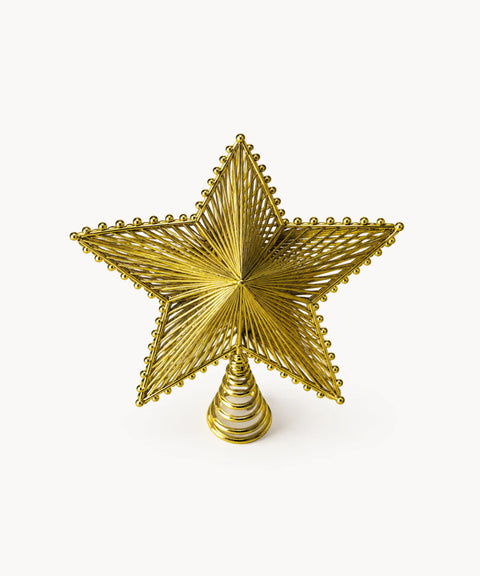 Gold Pleated Star Topper