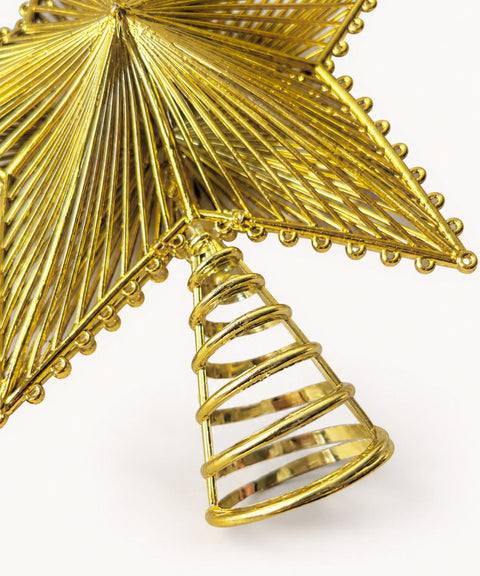 Gold Pleated Star Topper