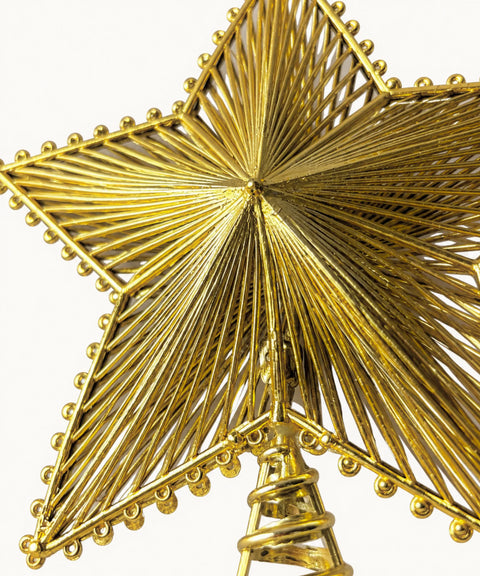 Gold Pleated Star Topper