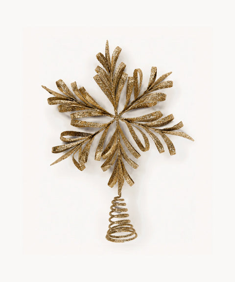 Gold Snowflake Star Topper