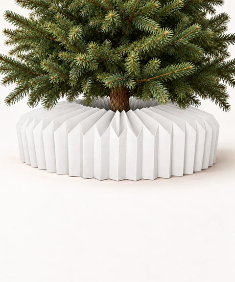 Honeycomb Tree Skirt, White