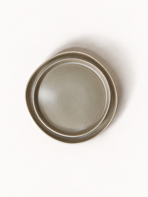 Beige Floral Plate Set, 12 Pieces