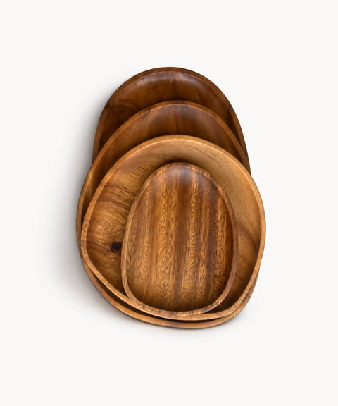 Rounded Olive Wood Tray