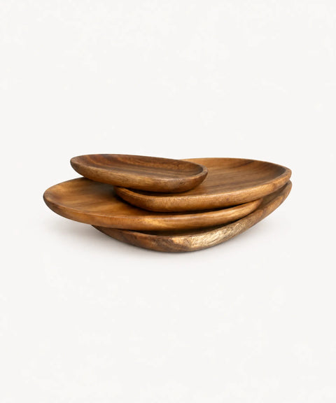 Rounded Olive Wood Tray