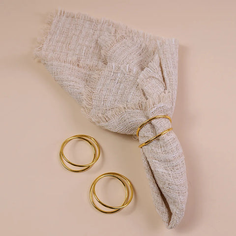 Loop Napkin Ring, Gold, 6 pieces
