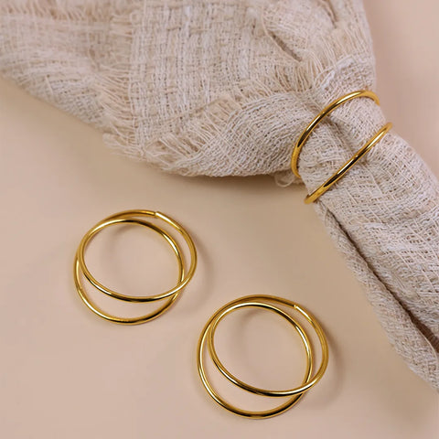 Loop Napkin Ring, Gold, 6 pieces