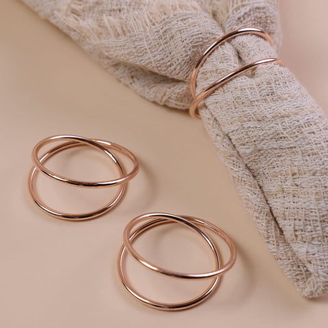Loop Napkin Ring, Rose Gold, 6 pieces