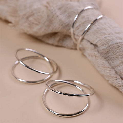Loop Napkin Ring, Silver, 6 pieces