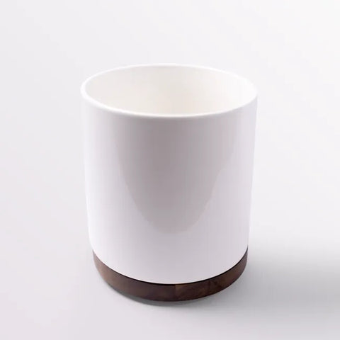 Rotating Utensil Holder With Wooden Base
