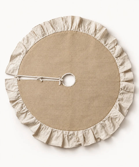 Ruffled Tree Skirt, Beige