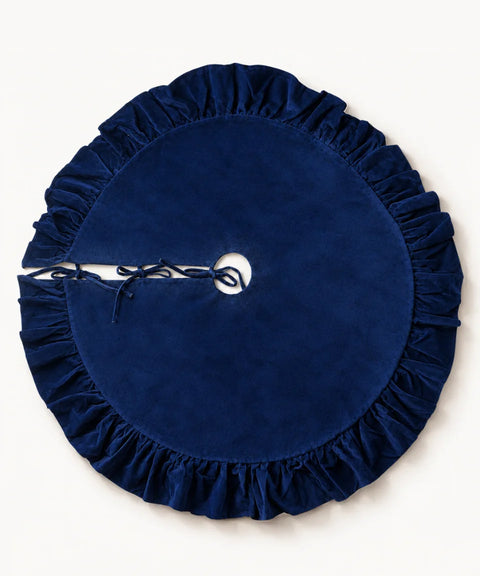 Ruffled Tree Skirt, Navy