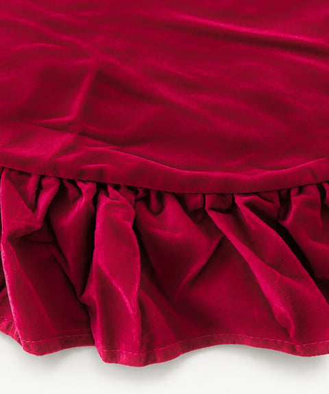 Ruffled Tree Skirt, Red