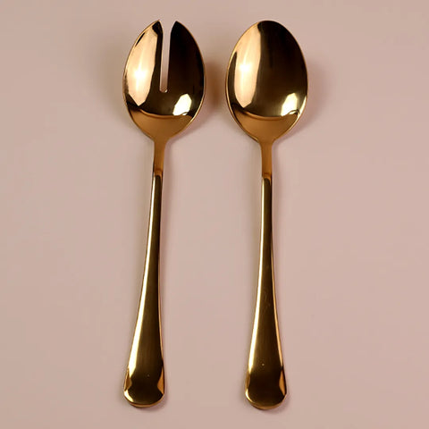 Salad Serve Set, Gold