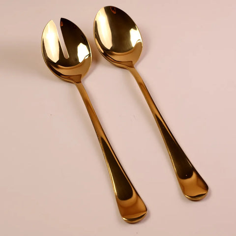 Salad Serve Set, Gold