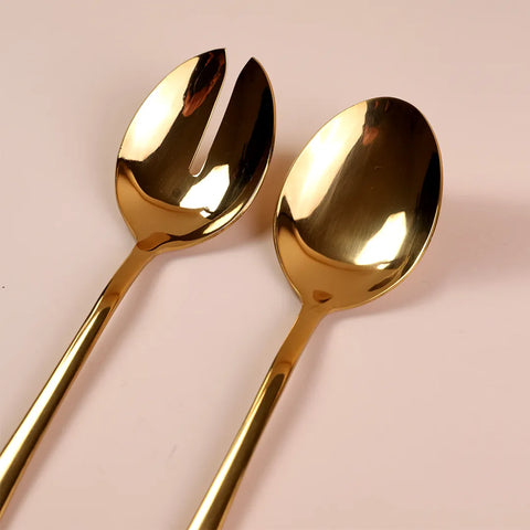 Salad Serve Set, Gold