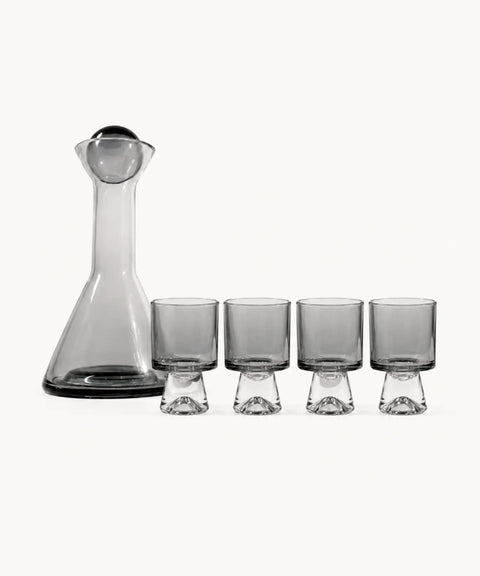NoirCore Glass Carafe Set, 7 Pieces
