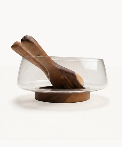 Wooden Base Salad Bowl